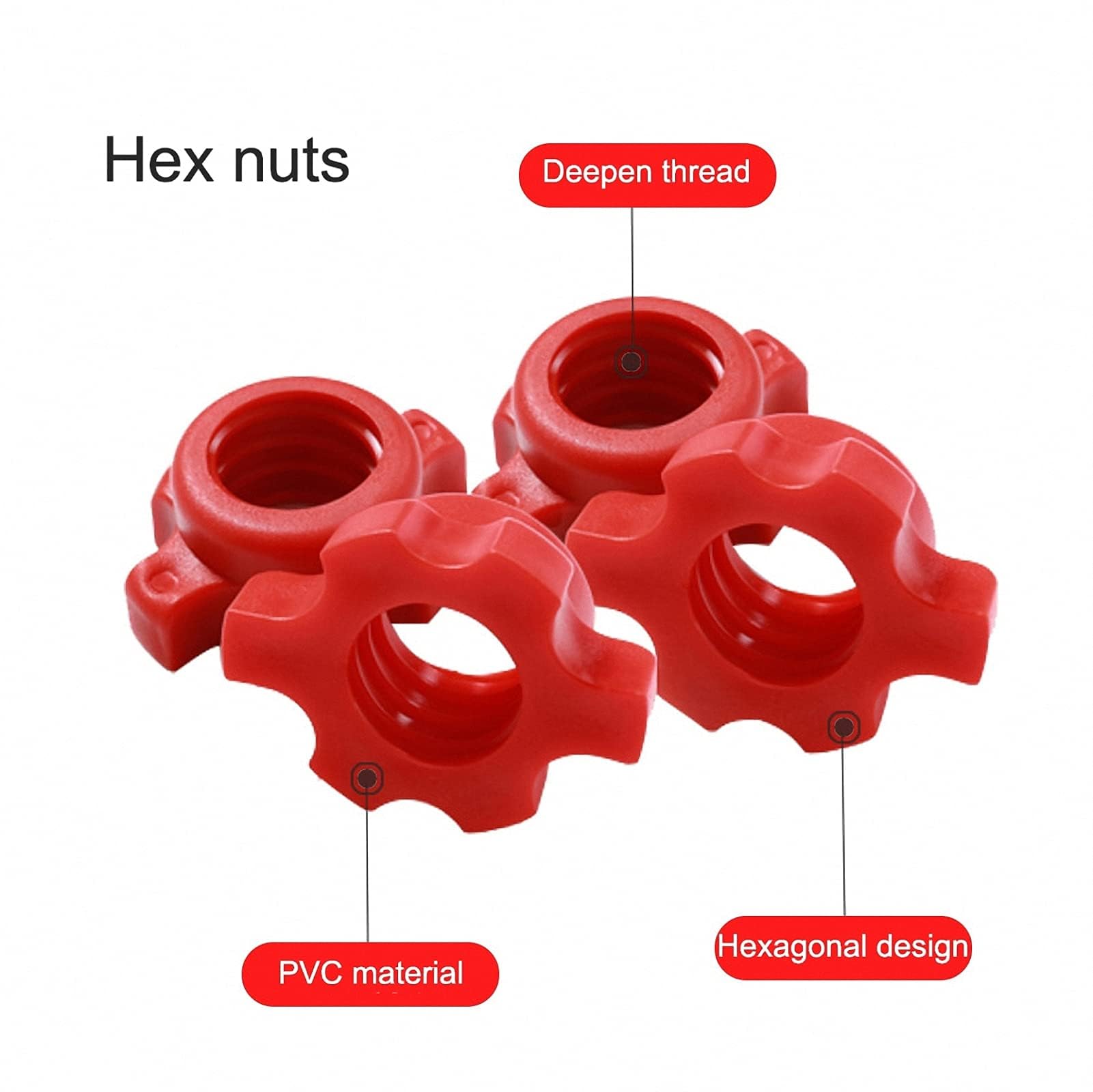 Set di 3 manubri da 35 cm + biella da 40 cm, adatti per dischi con un diametro di 3 cm, set di manubri con filettatura e impugnatura antiscivolo