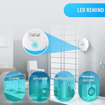 NEO Z-Wave Plus 700 Water Leak Sensor with Probe, Home Assistant & Hubitat