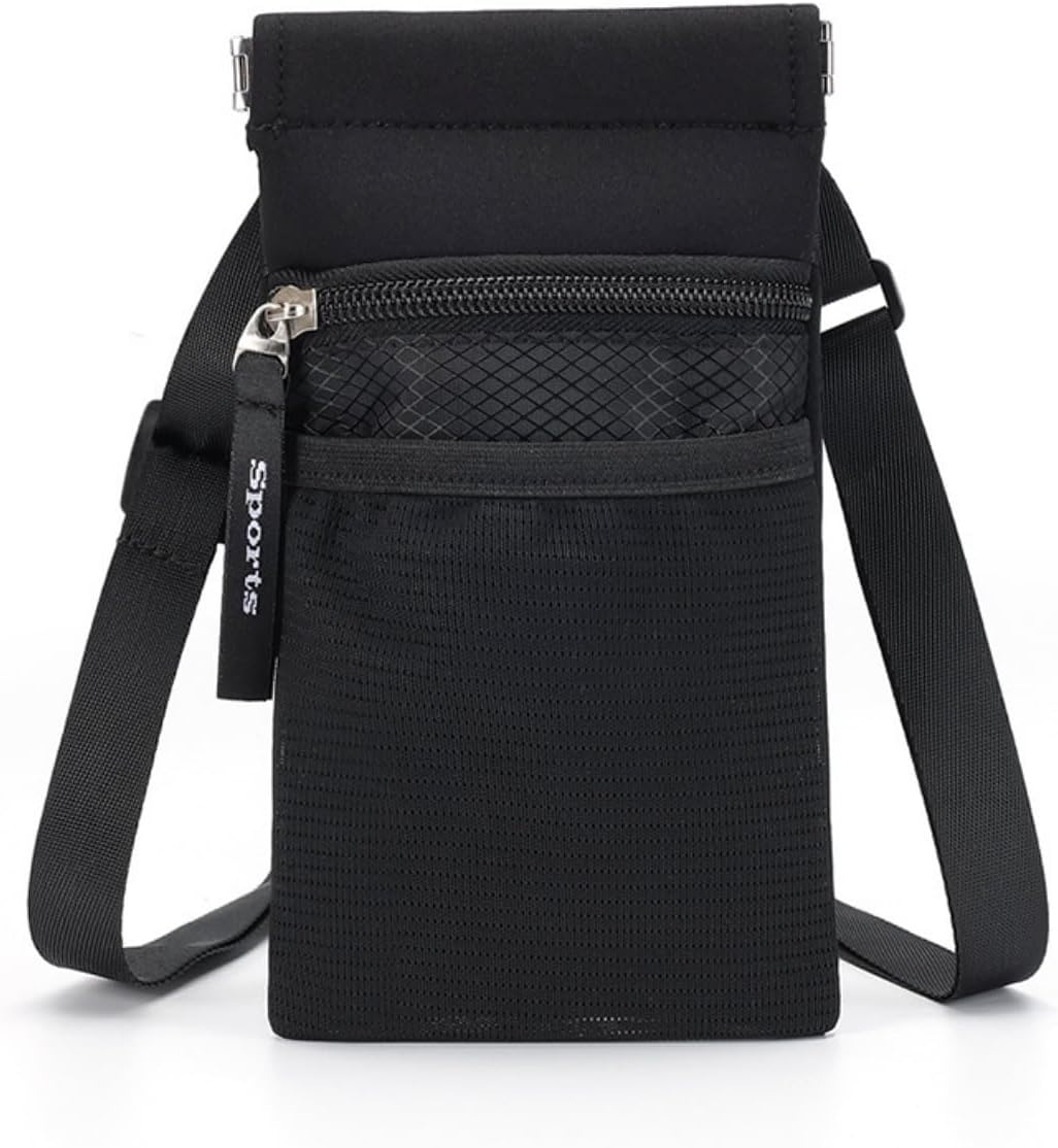 Small Crossbody Purse, Unisex Casual Phone Bag,Mini Multi Pocket Shoulder Bag with Adjustable Strap for Women Men