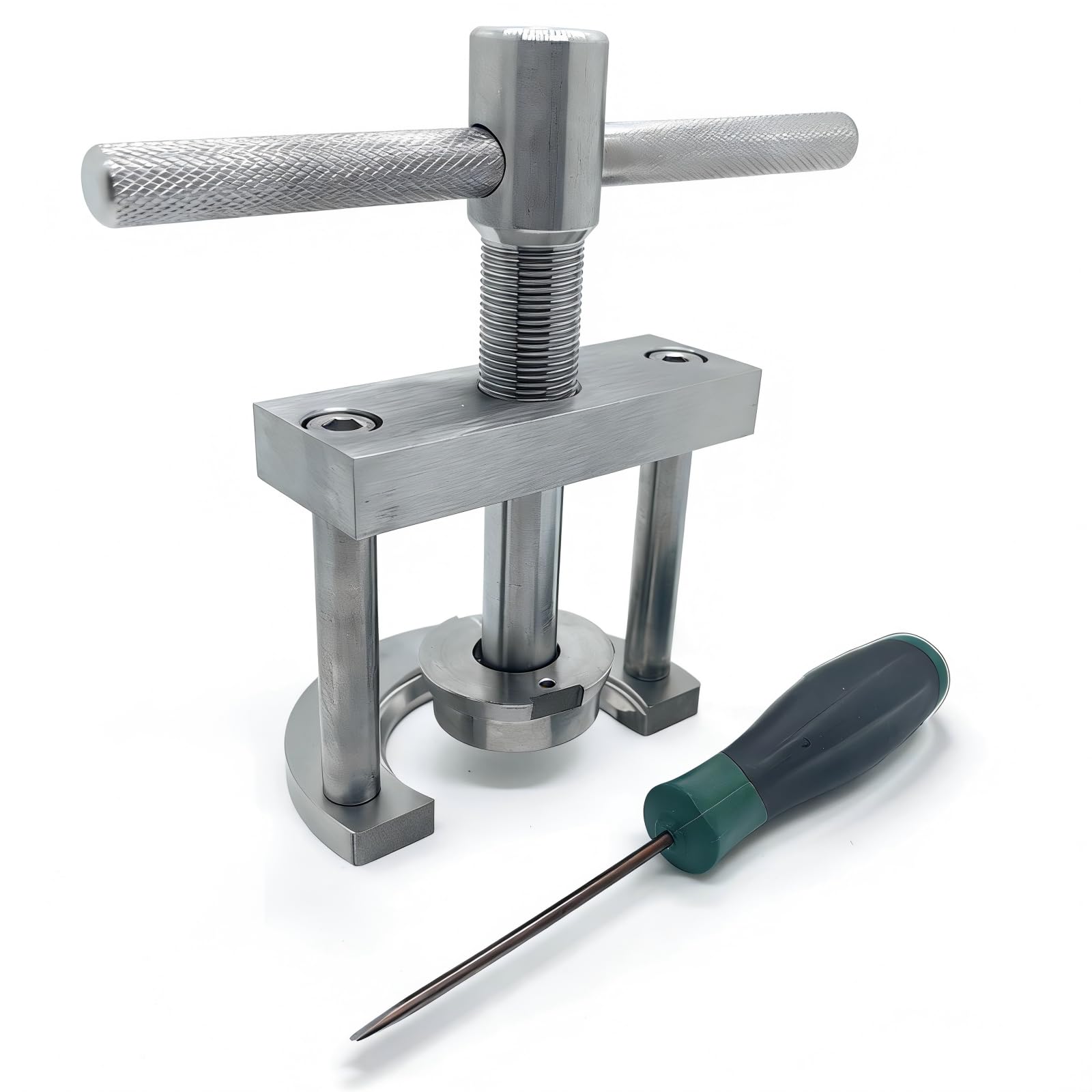 304 Stainless Steel Sankey D Keg Valve & Spear Removal Tool with Retaining Ring Removal Tool, D-Style Sankey Keg Valve Press for Homebrew & Draft Beer Keg Maintenance