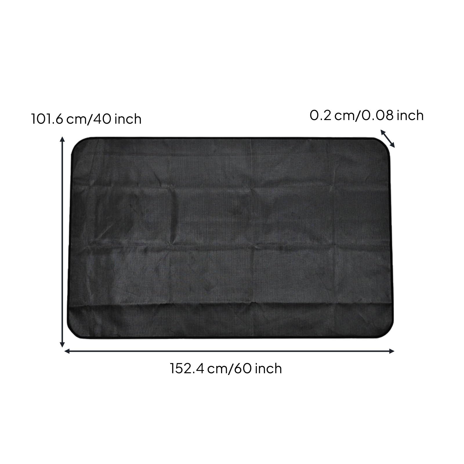 Outdoor Grill Pad Feuerfeste Grillmatte Schutzmatte Bodenmatte Funkenmatte mit Silikonbeschichtung Und Glasfaser für Schutz vor Hitze Kohlen Und Fett, 60 40Zoll