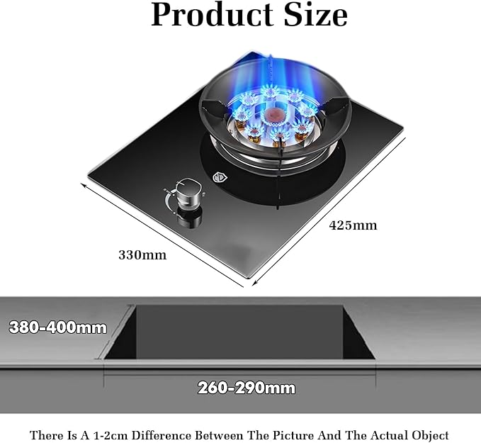 Estufa de Gas 1 Quemador 5.2KW con Vidrio Templado y Protección de Apagado miniatura 3