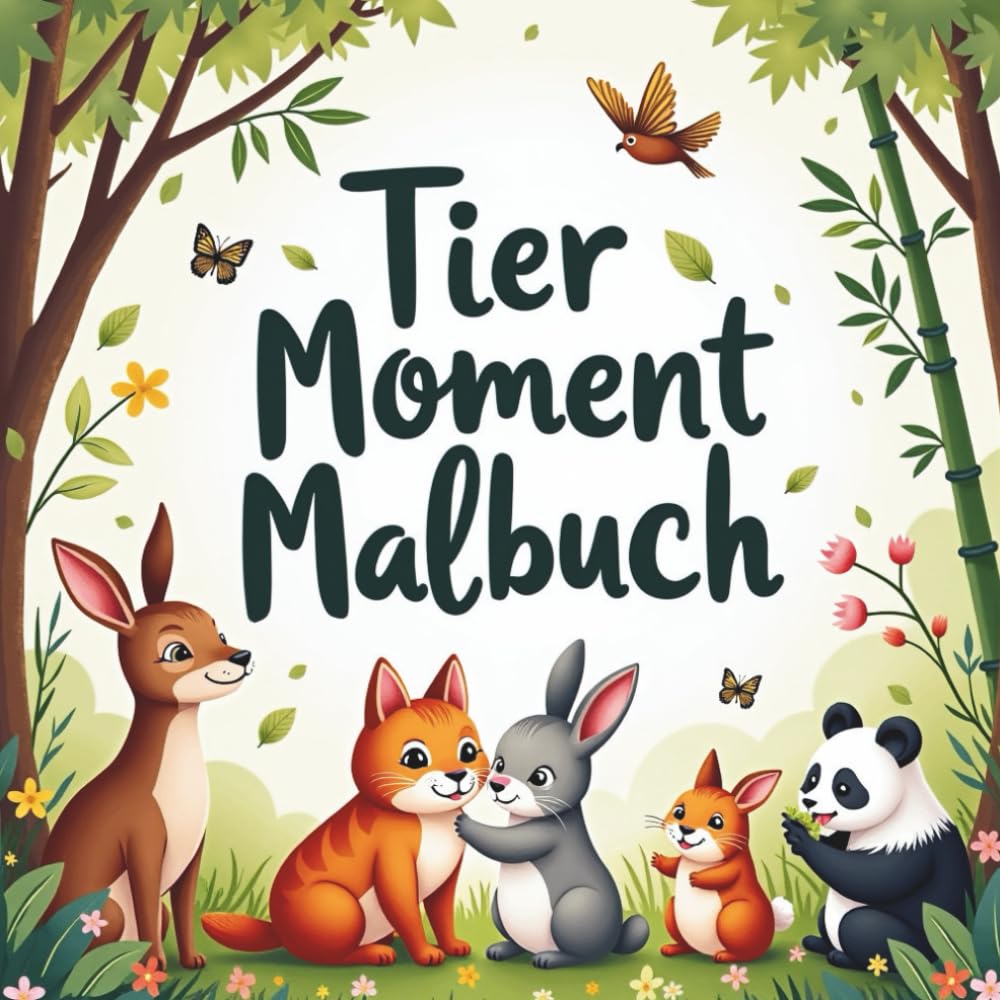 Tiere Moment Malbuch: 42 liebevolle Designs für Ruhe und Kreativität