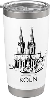 Cologne City Catedral de Colonia Ciudad de Colonia Vaso térmico de acero inoxidable de doble pared