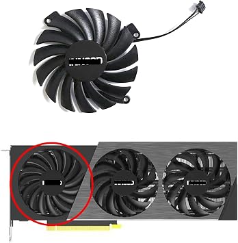 85MM 4PIN CF-12915S CF-12910S DC 12V 0.35A GPU Fan Compatible with RTX4070 4070ti X3 OC Replacement FanSmall