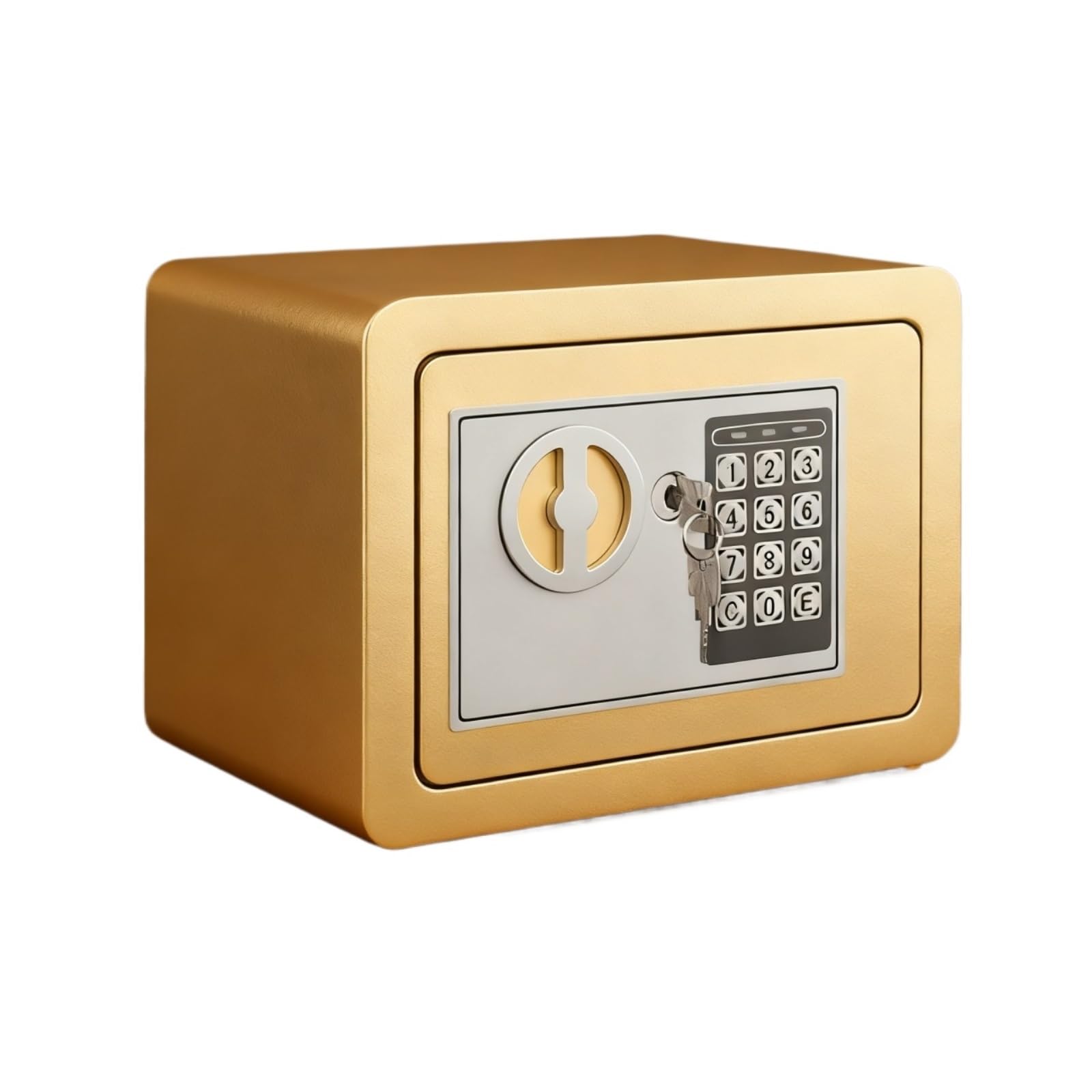 Multifonction Tirelire en Métal avec Empreinte Digitale Et Mot De Passe, Coffre-Fort for Pièces Monnaie Épargne Objet de décoration(Gold)
