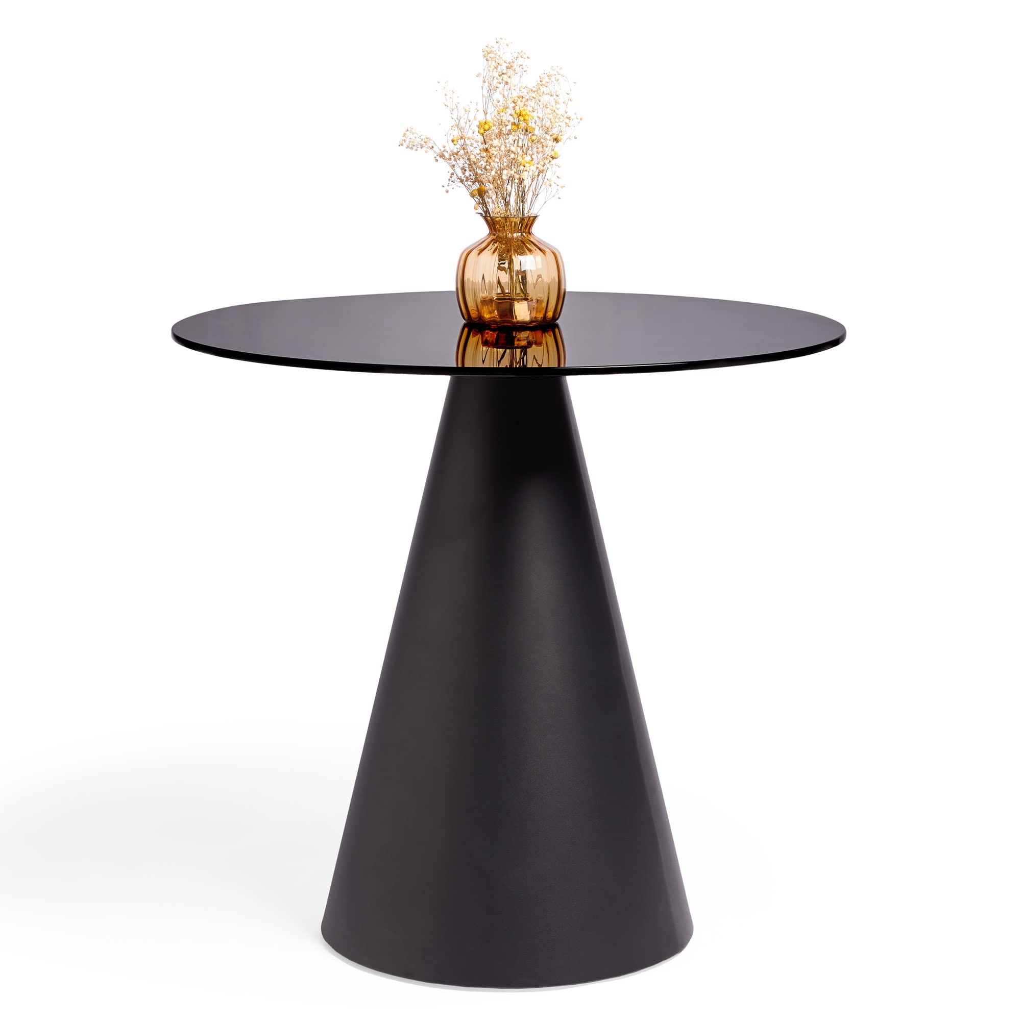 Buy Spinningfield Dining Table 4 Seater Kitchen Table for Dining Room Round Glass Top Dinner