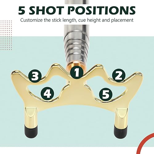Miniatura 6 de Skylety Pool Cue Snooker Stick Pool Table Accessories Retractable Billiards Cue Rest with Removable Brass Bridge Head