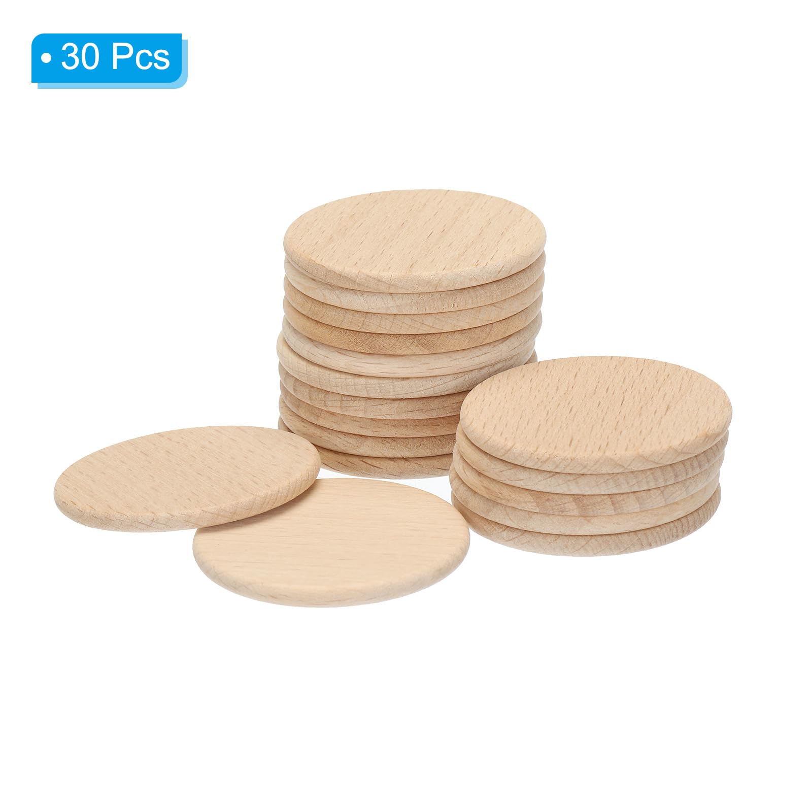 90 Pcs 3 Inch Unfinished Wood Circles - Smooth Sanded Blank Wood Slices For DIY Crafts & Painting - View #11