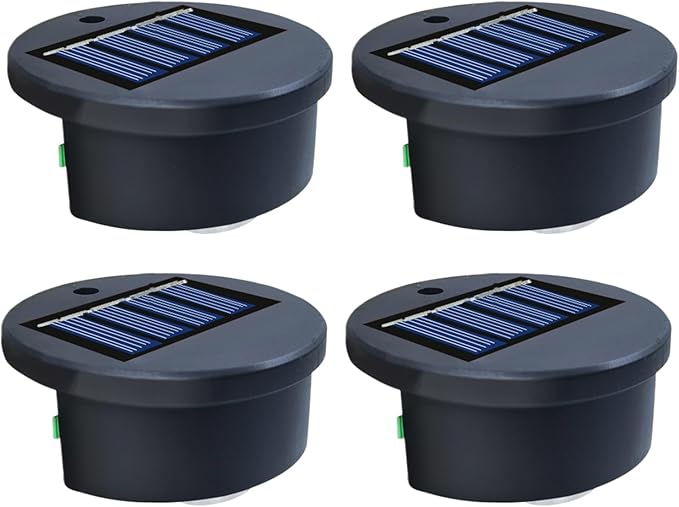 Pzuryhg Solar Pool Lights, Solar Powered Pool Light, 4 Pieces Bright Waterproof Lamps Decorative for Railing, Tree, Landscaping, Porch, Deck, Party, Lawn, Outside Patio, Swimming, Backyard Garden, 6.5x2.7cm