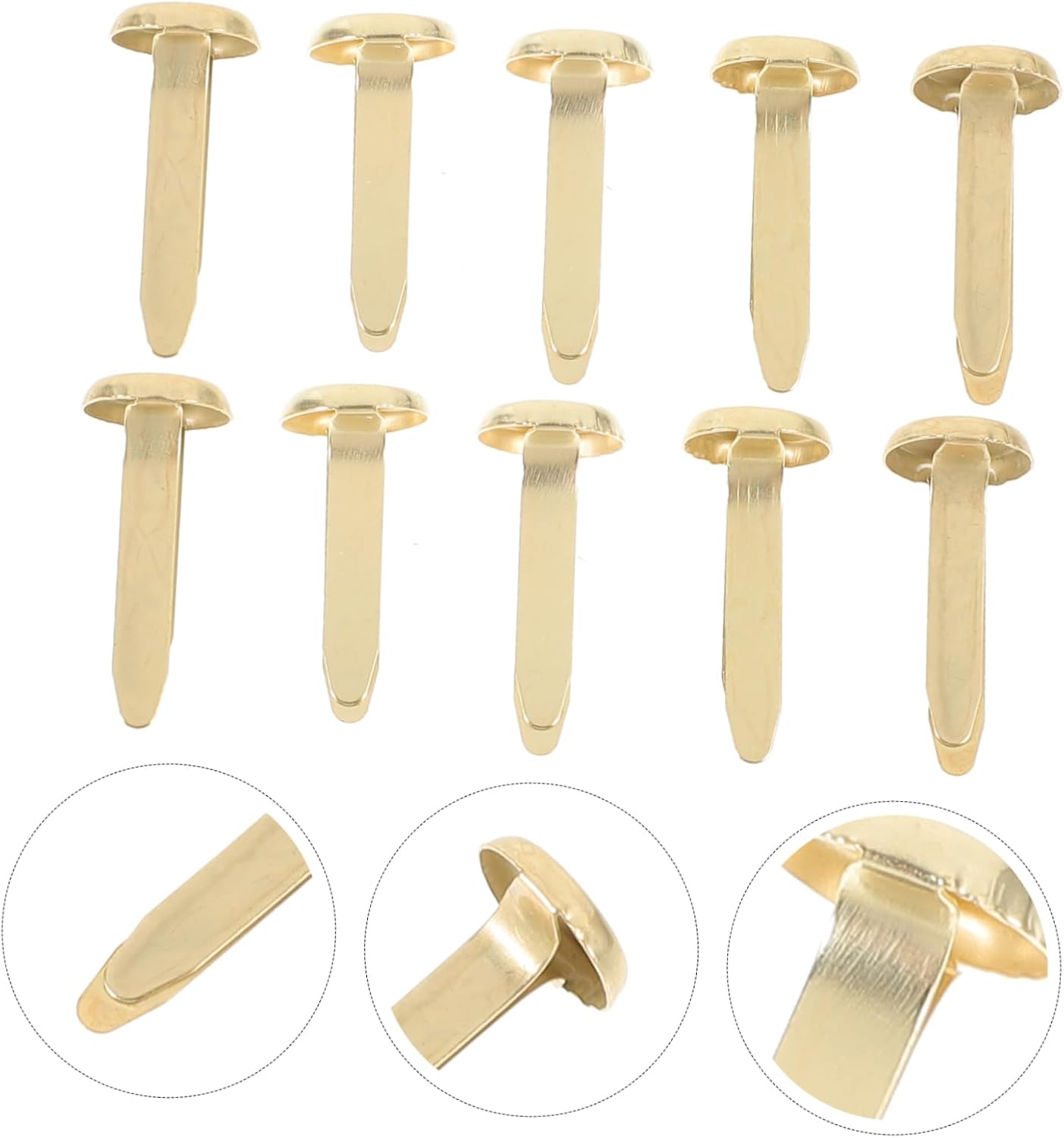 OHPHCALL 100pcs Mini Metal Brads for DIY Crafts Round Fasteners for Scrapbooking and Paper Projects Boys and Girls Art Supplies Assorted Colors