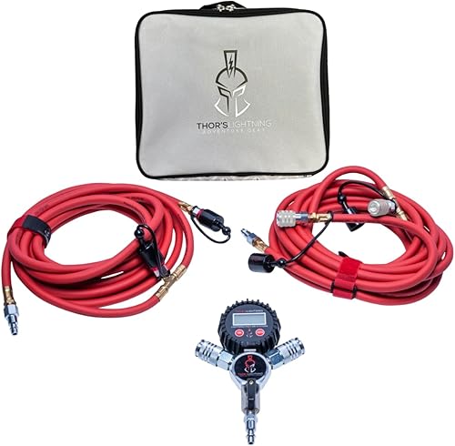Sistema de infladodesinflado rápido de 4 neumáticos portabrocas de aire Thors Lightning Lock-On flujo alto plata rápida tamaño medio
