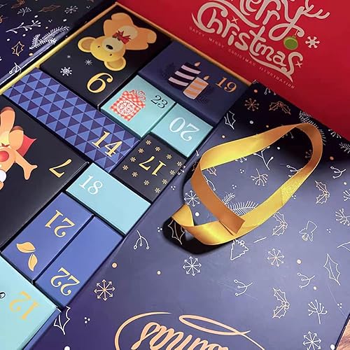 Miniatura 4 de LJJ 1 caja de calendario de adviento con calendario de cuenta regresiva, soporte para regalo