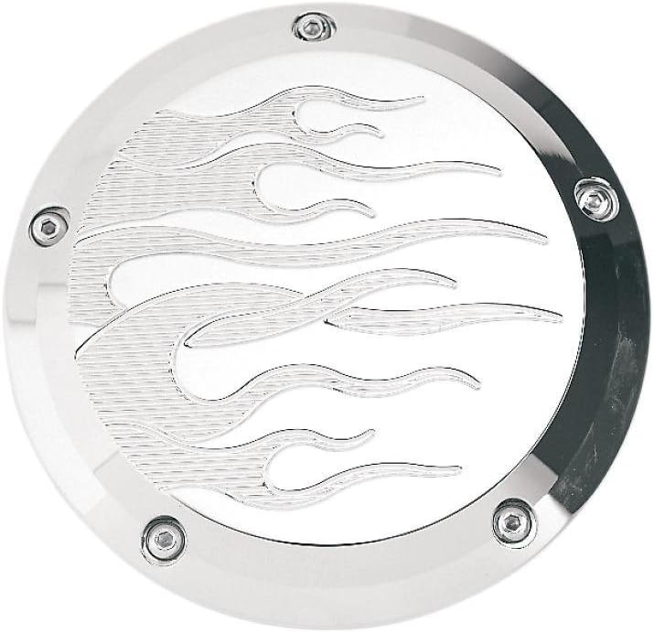 Joker Machine Chrome Billet Derby Cover Flame 06-99F