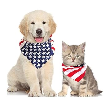 Orgrimmar 2 PCS Dog Bandanas Bibs Scarfs Washable Cat Pet Collar