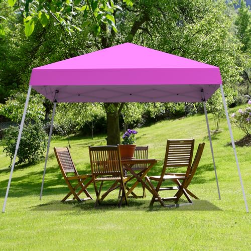 Oneofics Canopy Tent, 10X10 FT Pop Up Canopy Outdoor Instant Tent Slant Legs with Carrying Bag, Portable Gazebo Shelter for Patio Deck Garden and Beach - 8X8 FT Canopy Cover by Oneofics - Used condition - Image 7