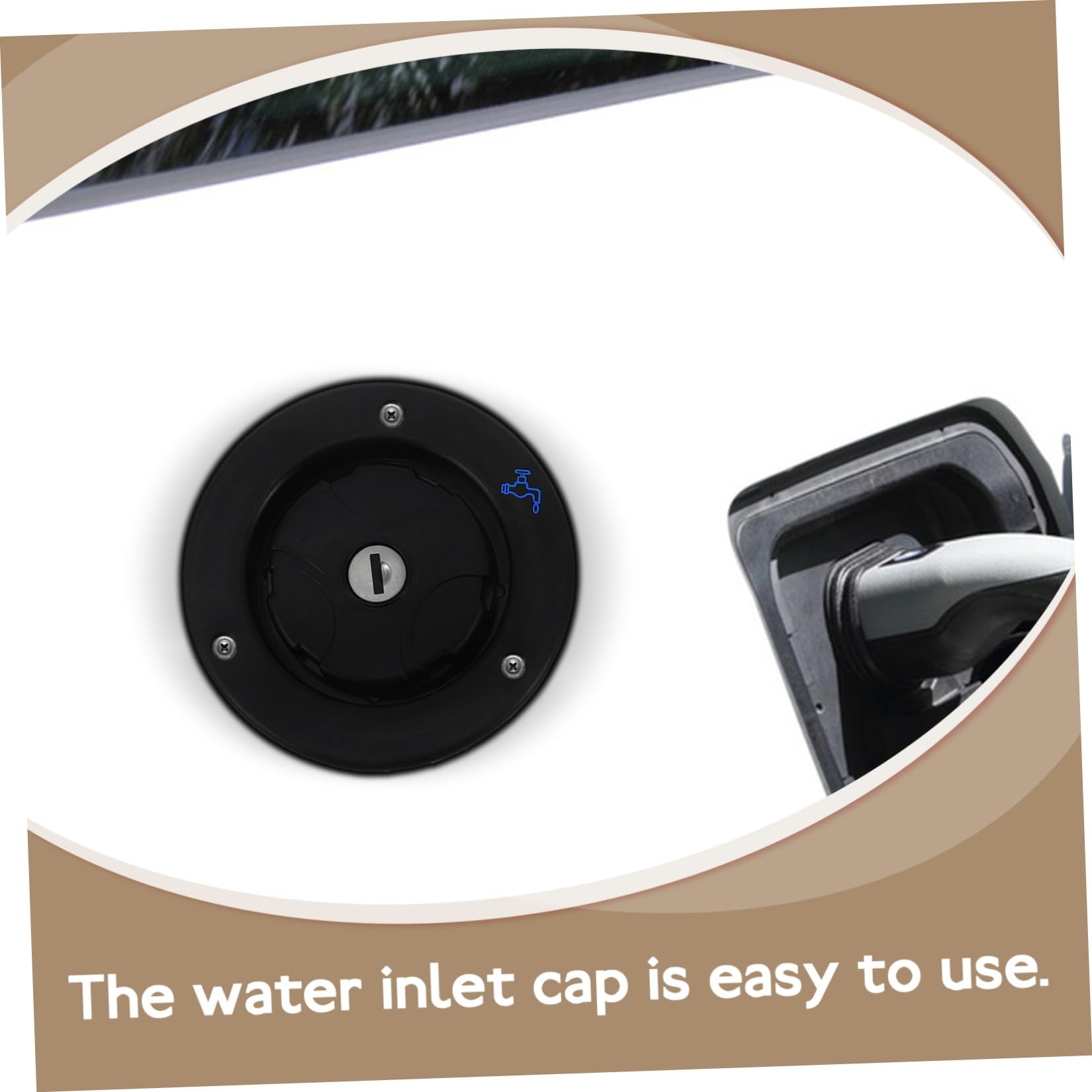 Tapa De Llenado De Agua Para Rv Diseño Abs Resistente, Entrada De Agua Dulce Para Remolques De Camping, Reemplazo Práctico Para Autocaravanas y Caravanas