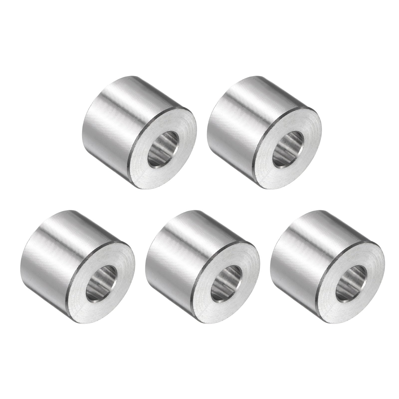 uxcell 5pcs Stainless Steel Spacer 5/16" Bore x 3/4" OD x 1/2" Length Screw Bushing Plain Finish Round Metal Spacer for M8 Screws Bolts and Rods