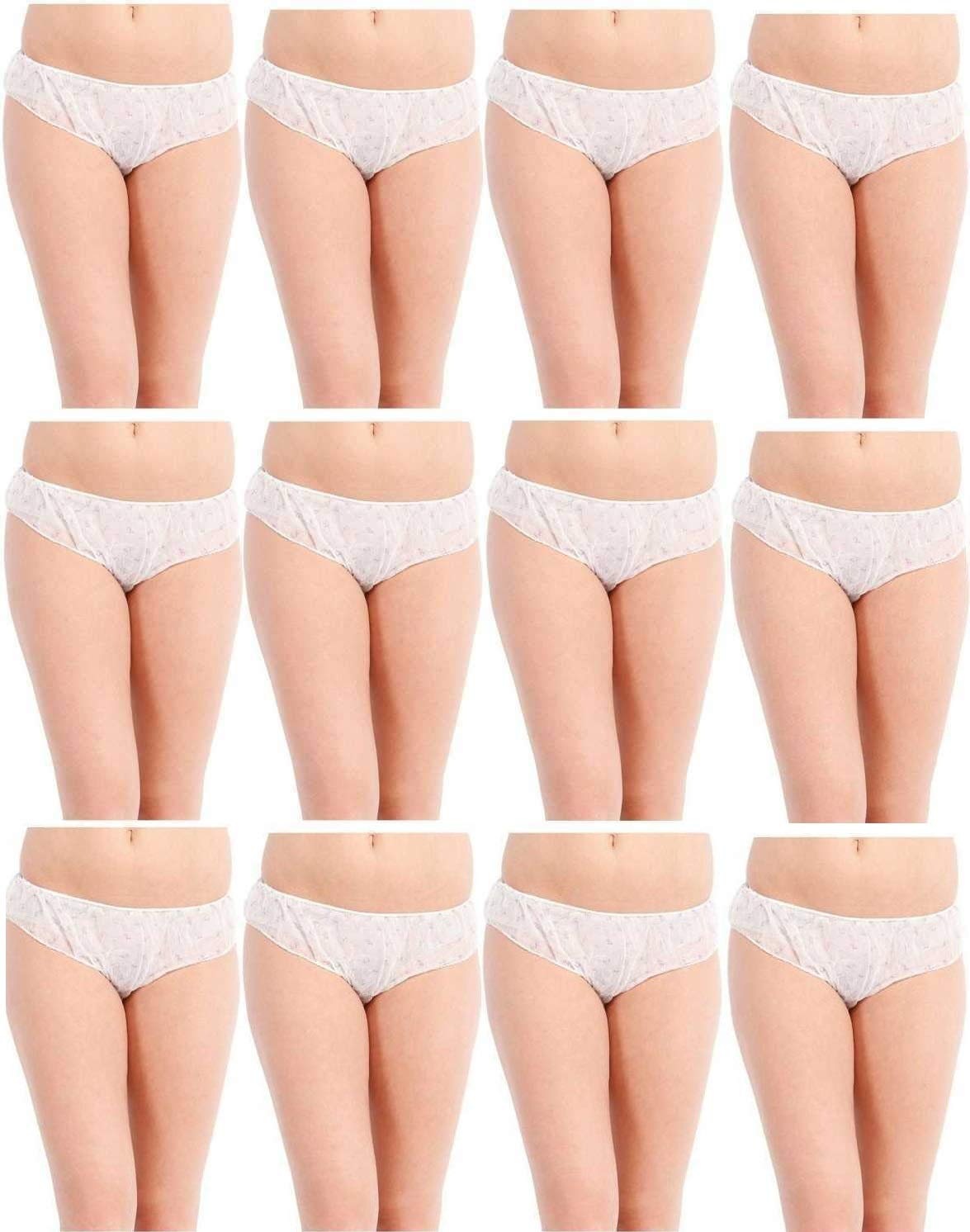 Women Cotton Disposable Maternity Panties for Travelling/Spa/Surgery/Periods/Postpartum (Pack of 12)