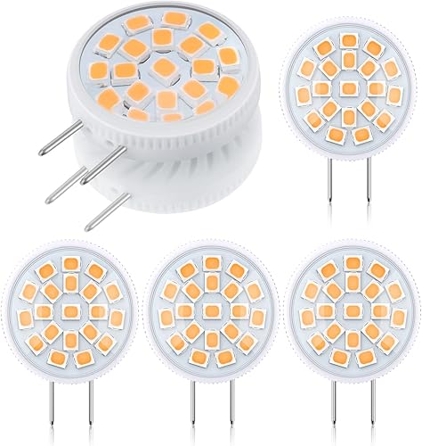 Miniatura 7 de G MGY OLED Bombilla LED G8 de 3.5 W, mini bombilla de disco delgada equivalente a 35 W, T4 G8, base de bi-pines, bombilla halógena blanca de 6000 K