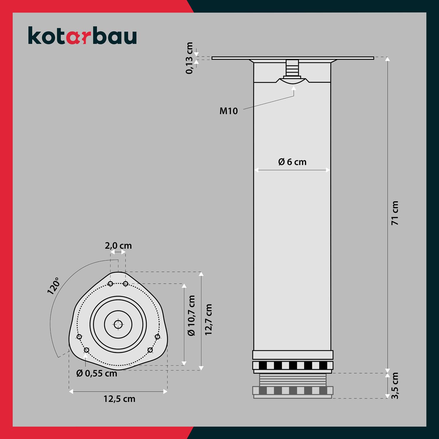 KOTARBAU Juego de 4 patas de mesa de acero inoxidable, 71-74,5 cm, patas de mesa, patas ajustables, patas de mesa, patas de mesa, patas de mesa, patas de mesa, patas de muebles, patas plateadas