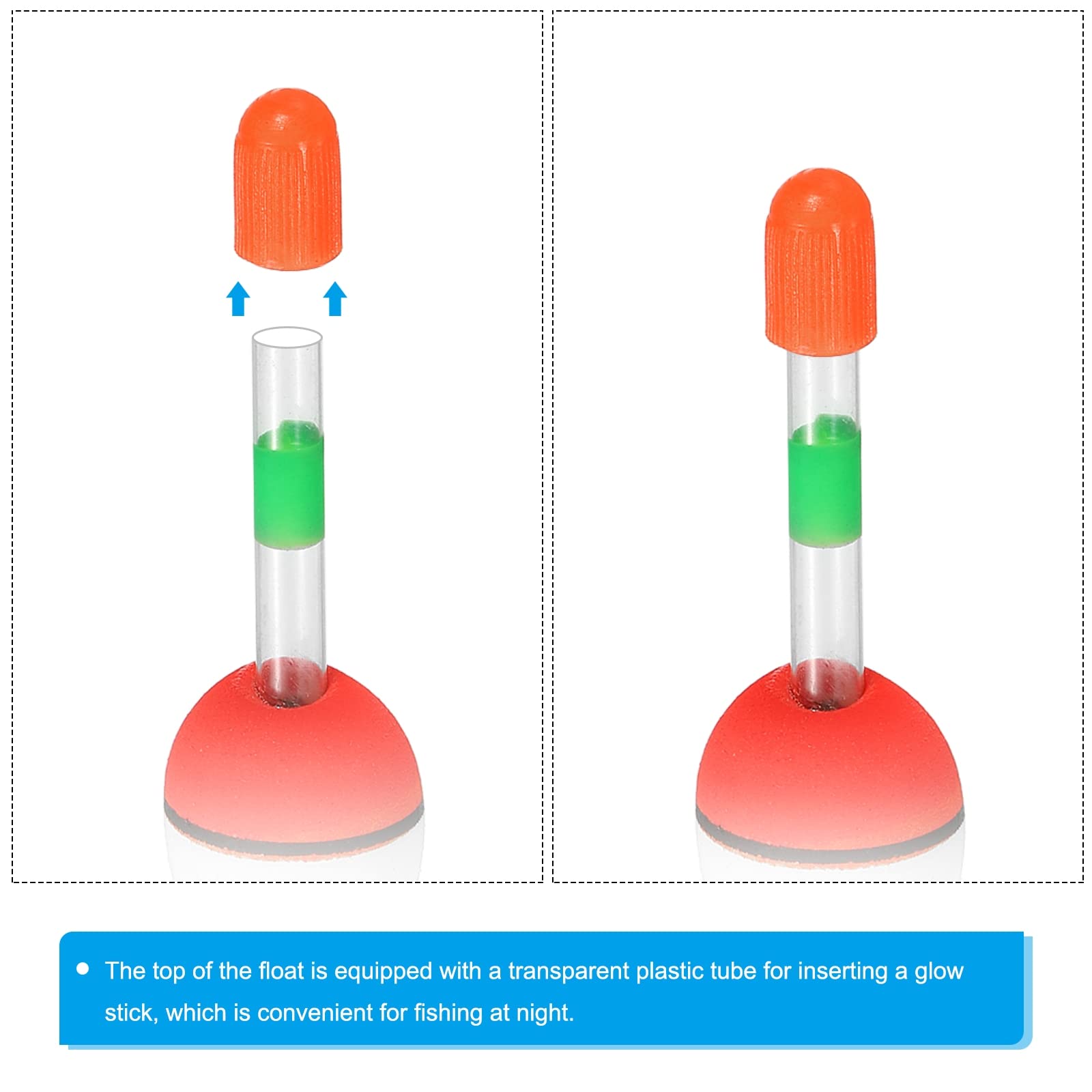 PATIKIL Bobbers da pesca da 11,3 g, confezione da 5 galleggianti da pesca in EVA per acqua salata d'acqua dolce, bianco