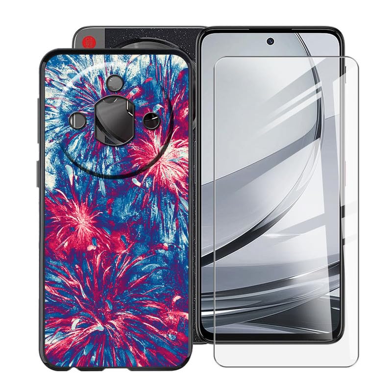 HGJTFANY Nubia Focus Pro 5G (6.72"), TPU A Prueba De Golpes, Protección Contra Caídas De 360°, Funda De Silicona Suave Ultrafina Para Nubia Focus Pro 5G, Flor De Durazno