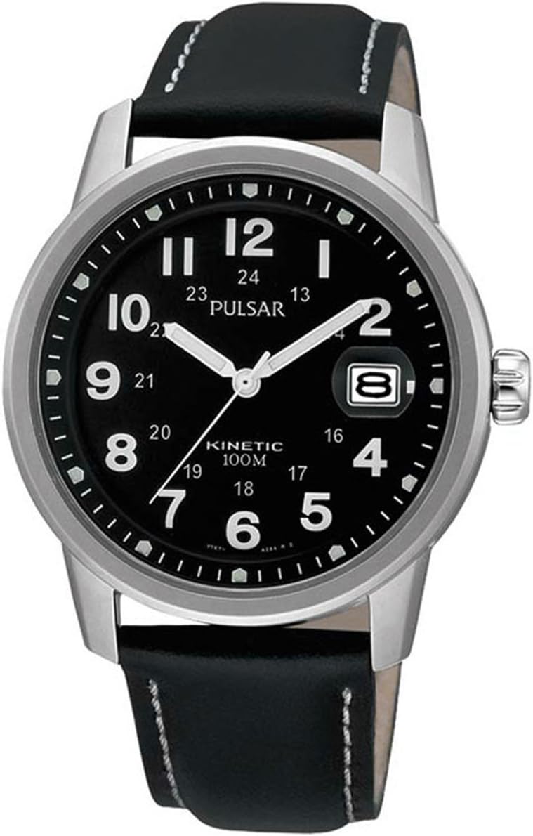 New Pulsar Kinetic Watch PAR087X1 with Black Strap