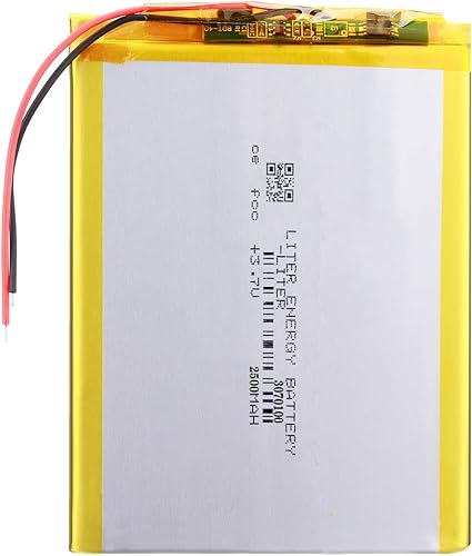Batería recargable del ion del polímero de litio del litro 3.7V 2500mAh 3070100 Lipo con dos líneas