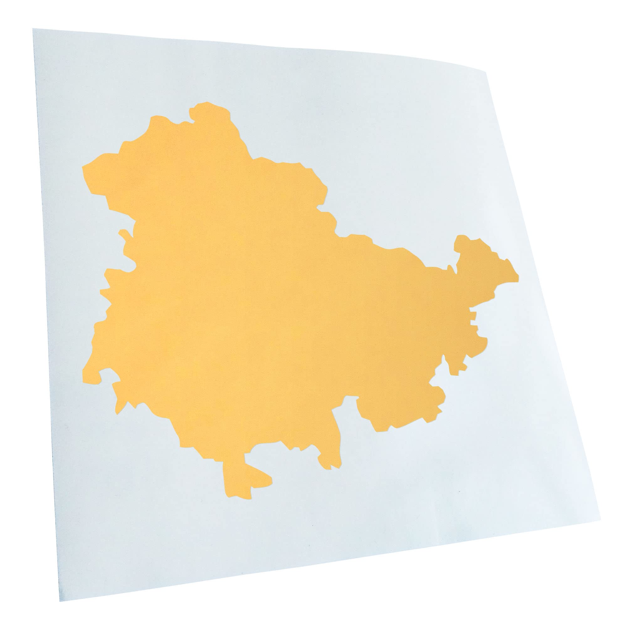 Kiwistar - Car Sticker - Cream - 40 x 33 cm Thuringia Germany Silhouette - Rear Window Car Sticker Weatherproof for Car Truck Moped Truck - Sticker Exterior Self-Adhesive Tuning Accessories for