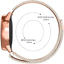 Qubist 22 MM Strap, Compatible with Galaxy Watch 3 45mm/Sam-sung Galaxy Watch 46mm/Gear S3 Frontier/Classic Band, 22mm Stainless Steel, Metal Strap for Galaxy Watch 46mm Smartwatch (Rose Gold) gallery image