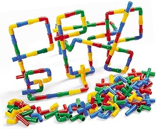 Brinquedo De Montar Blocos Pais e Filhos Interativo Infantil Coloridos Tubos Canos Encaixar Conjunto C/ 50pcs