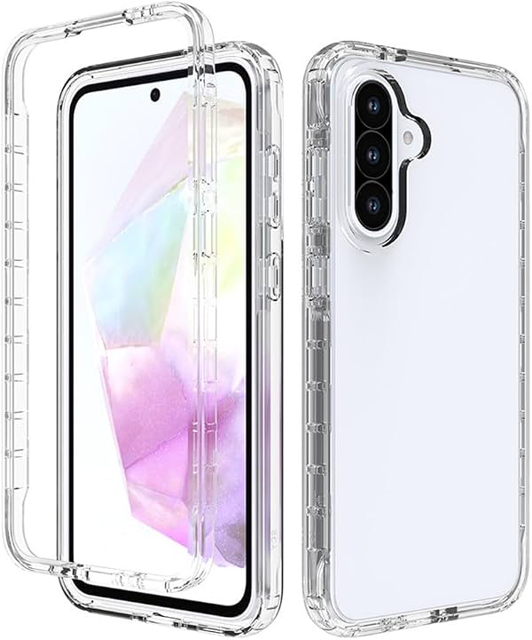 Funda para Samsung Galaxy A56 con protección contra caídas híbrida, funda transparente resistente, resistente, antideslizante, a prueba de arañazos, protectora tipo armadura