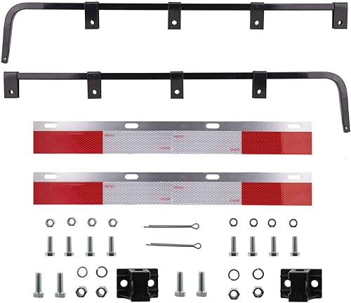 CHDT66 Kit de perchas de barro de lujo - Longitud 30.25" - Perchas tipo barra cuadrada con solapa de barro - con todos los soportes de montaje y