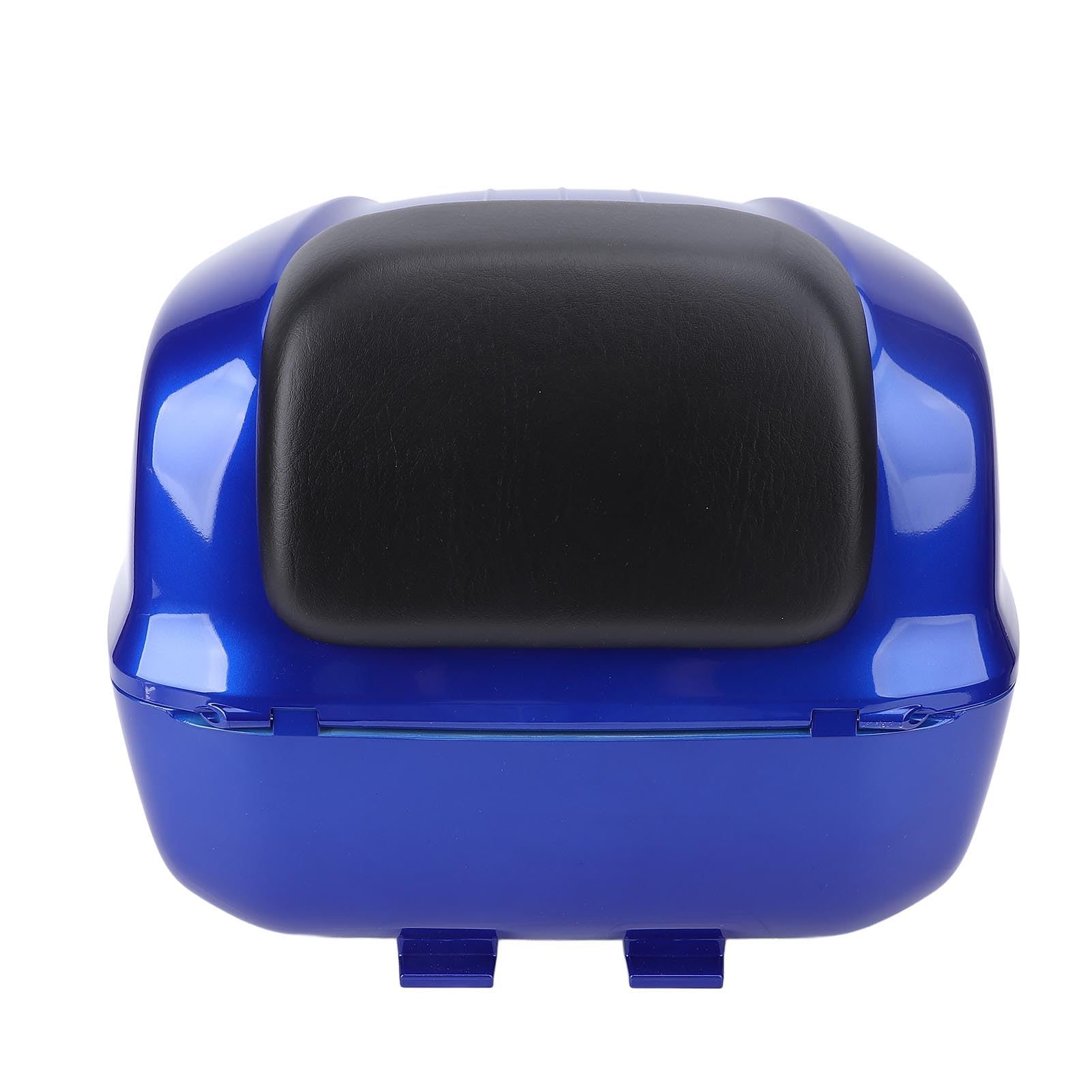 CHICIRIS Top Case de Moto, Coffre de Rangement 33 L ABS Verrouillable avec Doublure en PU Amovible et Lavable pour Motos, Scooters, Vélos électriques (Blue)