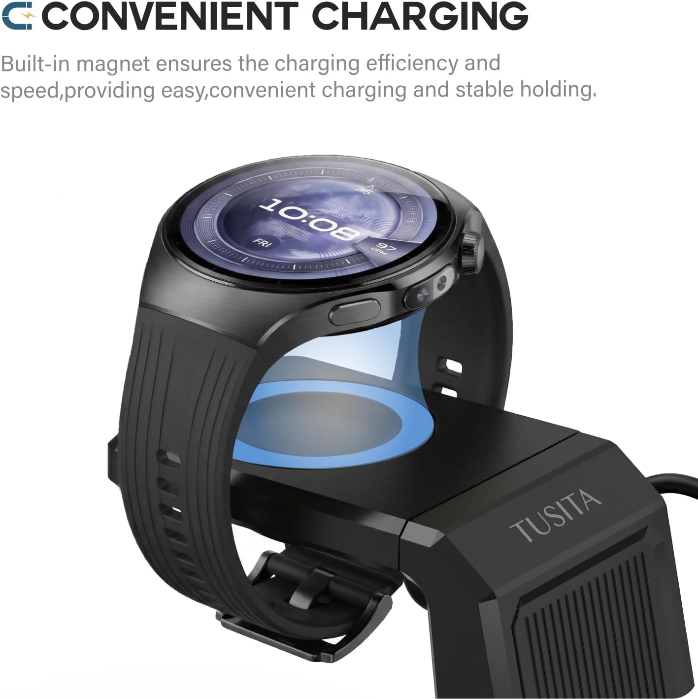 TUSITA Charger Stand Compatible with Huawei Smart Watch - Multi-Angle Adjustment