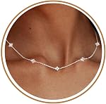 ZHESHY Dainty Colliers en or argenté pour les femmes Non tarnish tendance 14K Collier de Zirconia Cubic plaqué or Cute Butterfly Heart Station Collier de Choker Stack pour mariage