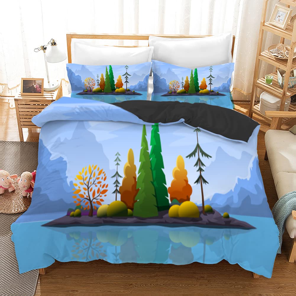 Housse de couette 90x190 110g/㎡ microfibre respirante pour lit enfant