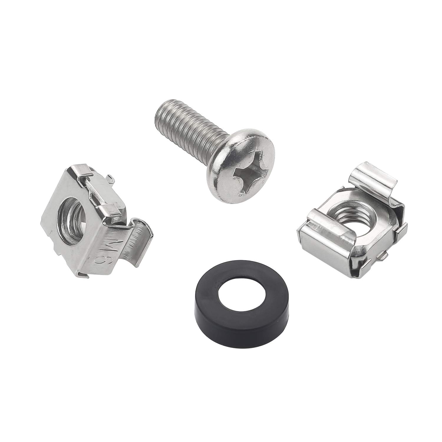 Snapklik.com : M6 X 16mm Rack Mount Cage Nuts, Screws And Washers For ...