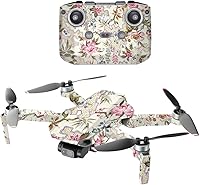 Vista 9 de MightySkins - Compatible con DJI Mini 2 Dron portátil - Flor de almendra Funda protectora de vinilo duradera y única Fácil de aplicar, quitar