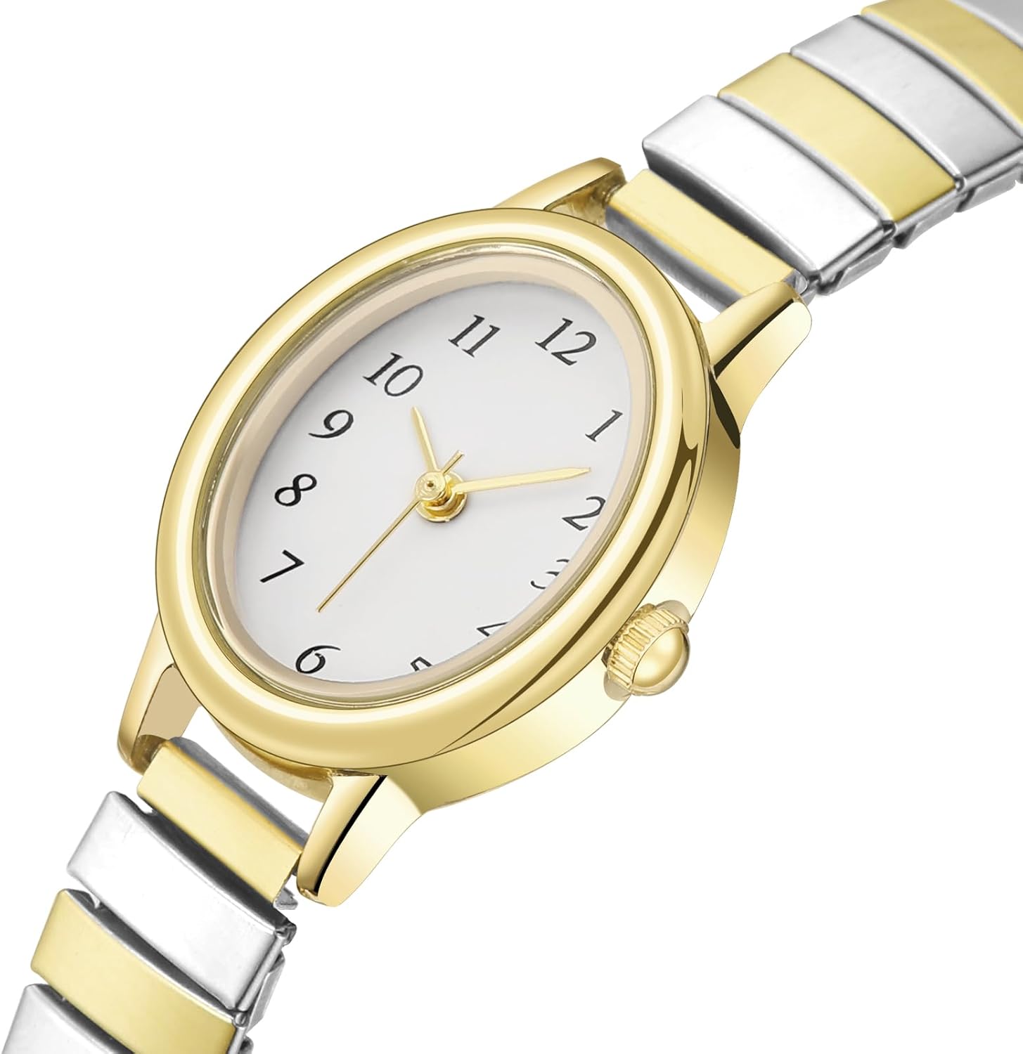 IBSO Easy Read Ladies Quartz Wrist Watch, Small Analog Gold Watch for Women with Oval Case, Water Resistant - Image 5