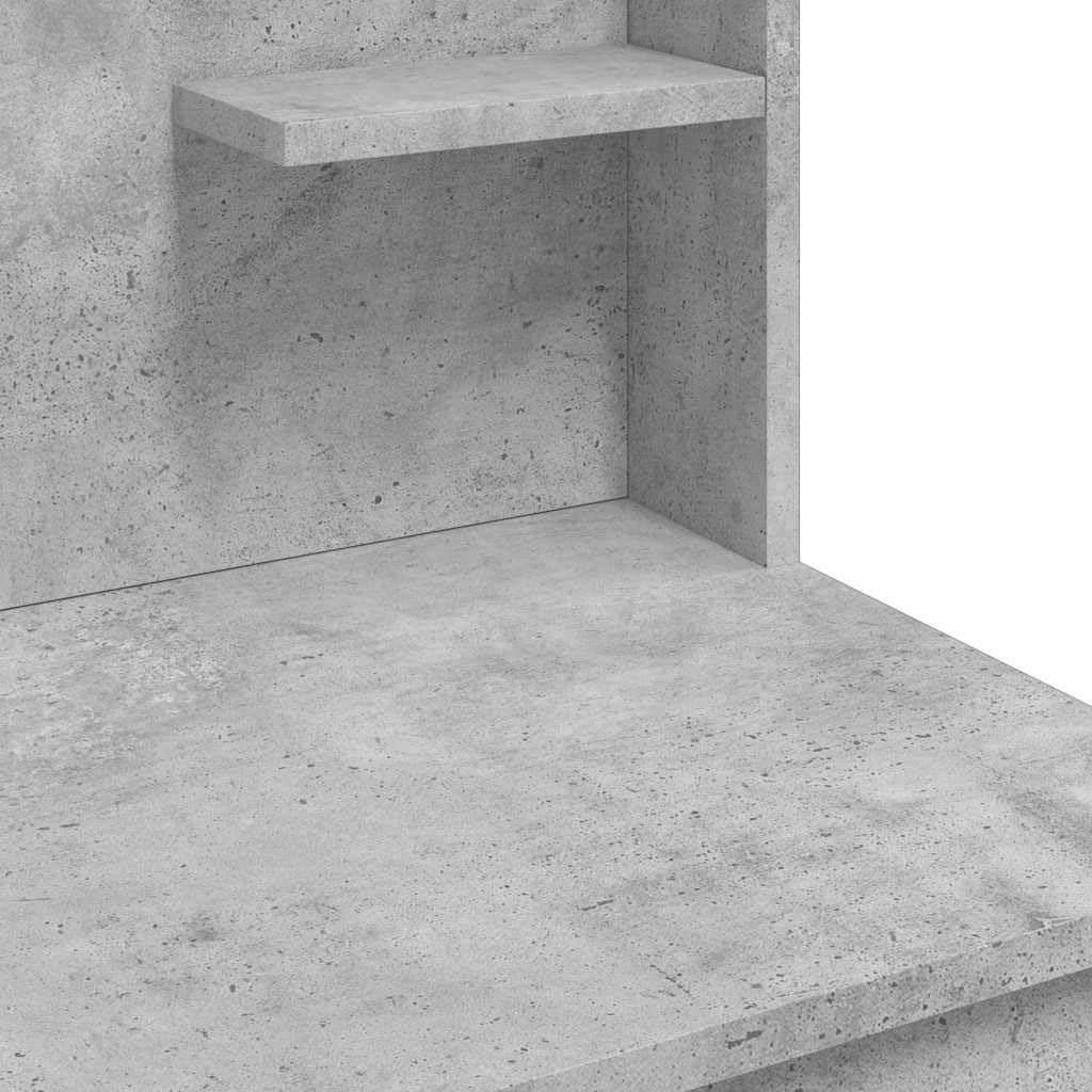 vidaXL Toeletta con Luci LED Grigio Cemento 96x40x142 cm
