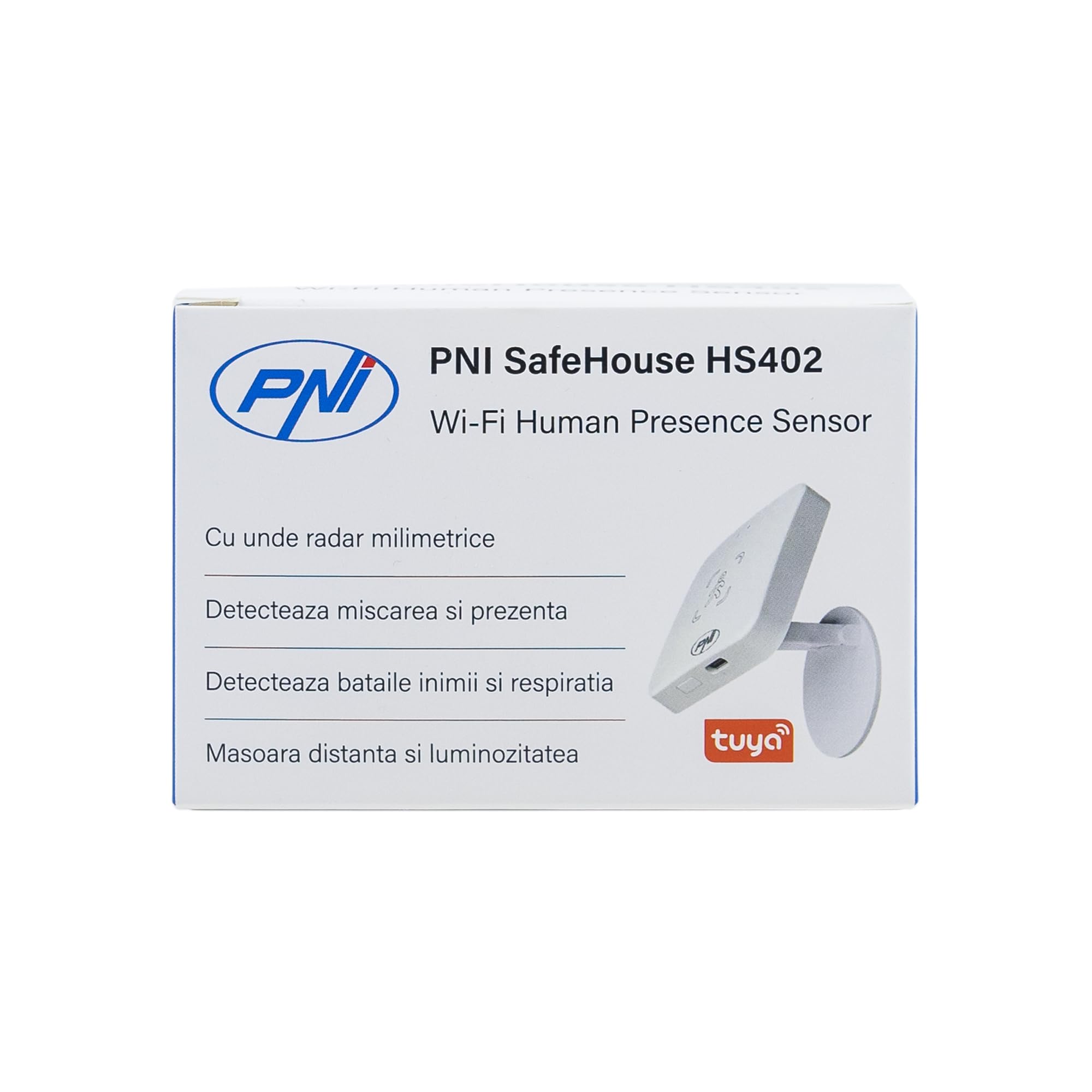 Sensor de Presencia Wi-Fi PNI SafeHouse HS402, con Ondas Radar milimétricas, Radio de 10 m, detecta Movimiento y Presencia estática