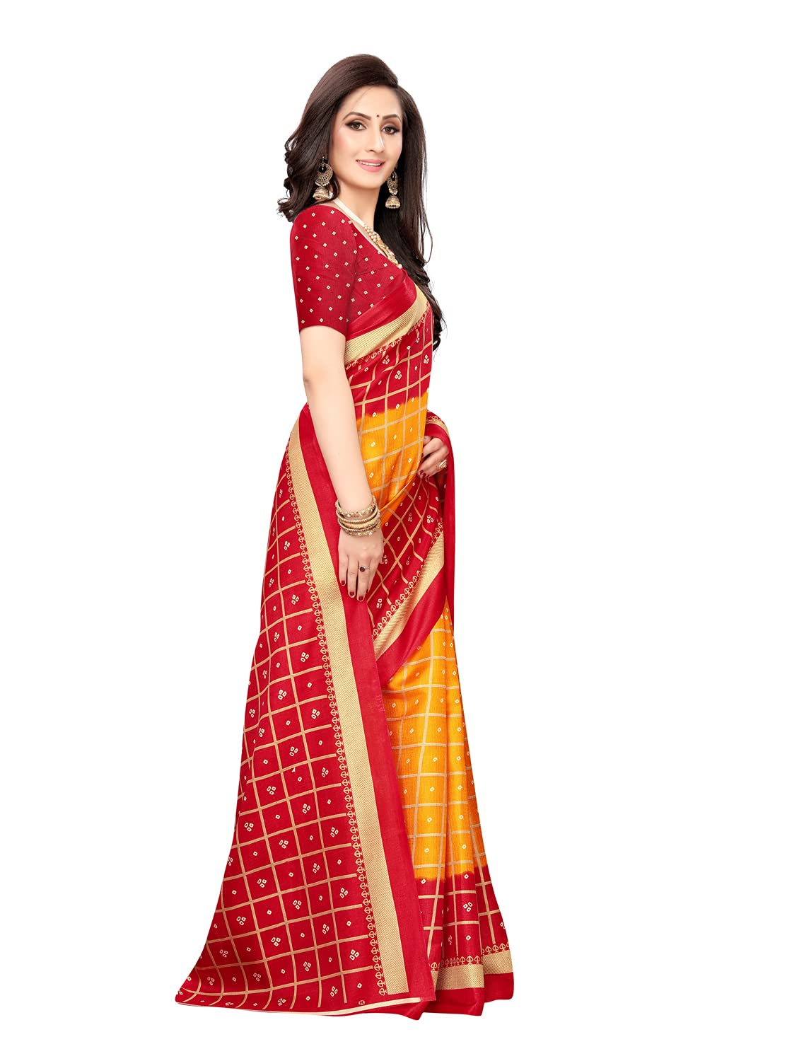 Satrani Women's Art Silk Saree (1159St88A_Red)
