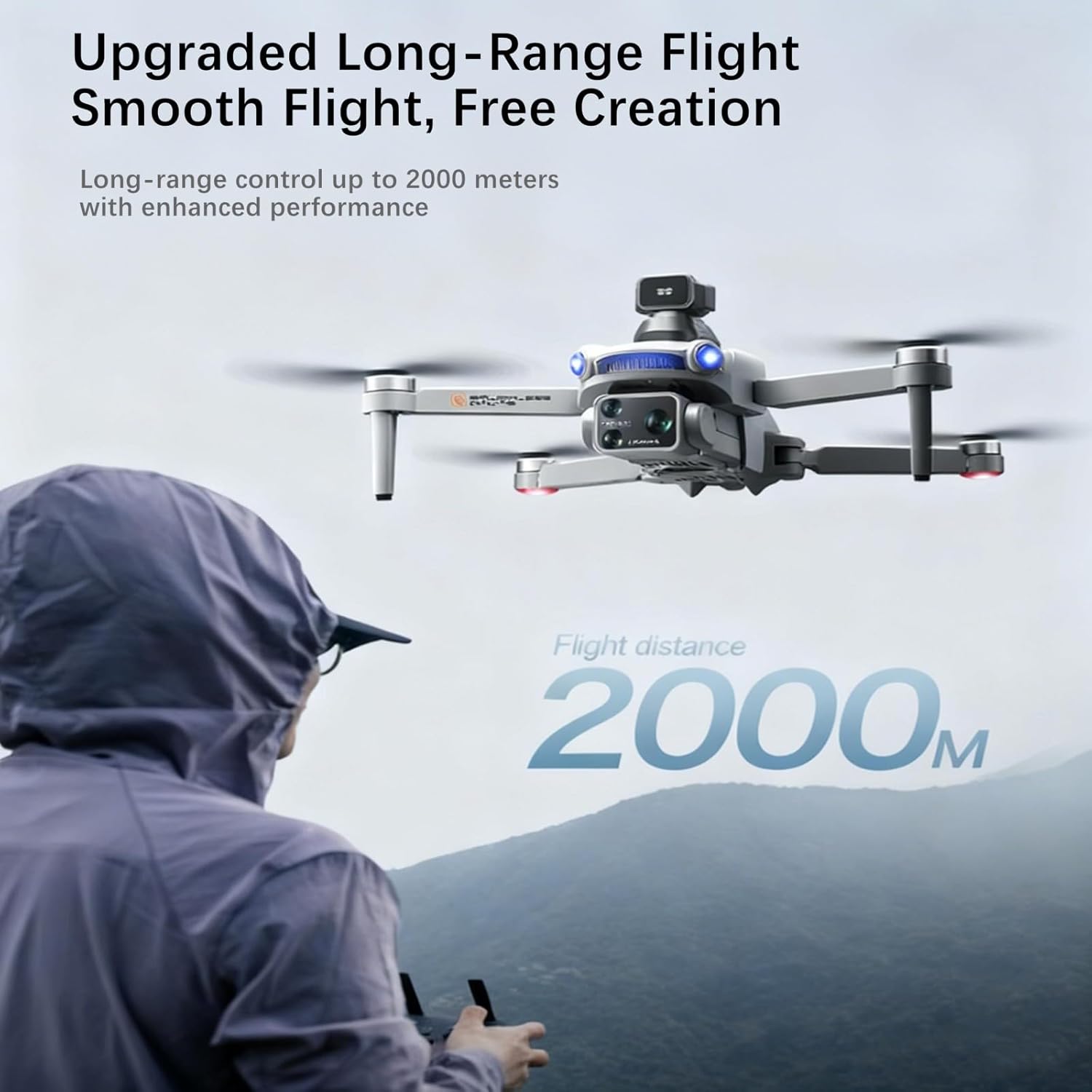 GPS Drone with Screen Remote Control, 8K Dual Camera Follow Me Drone, 25 Min Flight, Brushless Motor, Obstacle Avoidance, Return Home Function, 120M Altitude FPV Quadcopter