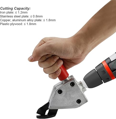 Miniatura 3 de Metal Nibbler Hoja de hierro de acero Sierra Cortador Herramienta de corte Taladro eléctrico Accesorios de fijación