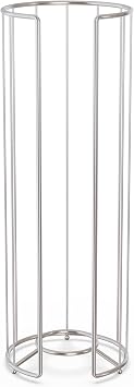 Better Living Stream Toilet Tissue Reserve, Freestanding Bathroom Storage Stand Holds for 4 Jumbo Rolls, No Assembly Required, Chrome