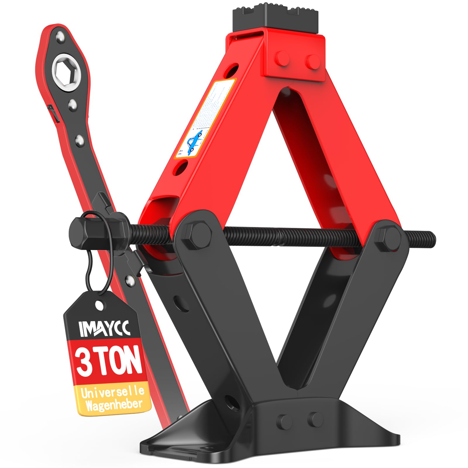 Podnośnik nożycowy 3T, uniwersalne zastosowanie, nowy ulepszony stabilny mechaniczny podnośnik manewrowy, nadaje się do samochodów osobowych, SUV-ów i większych pojazdów osobowych