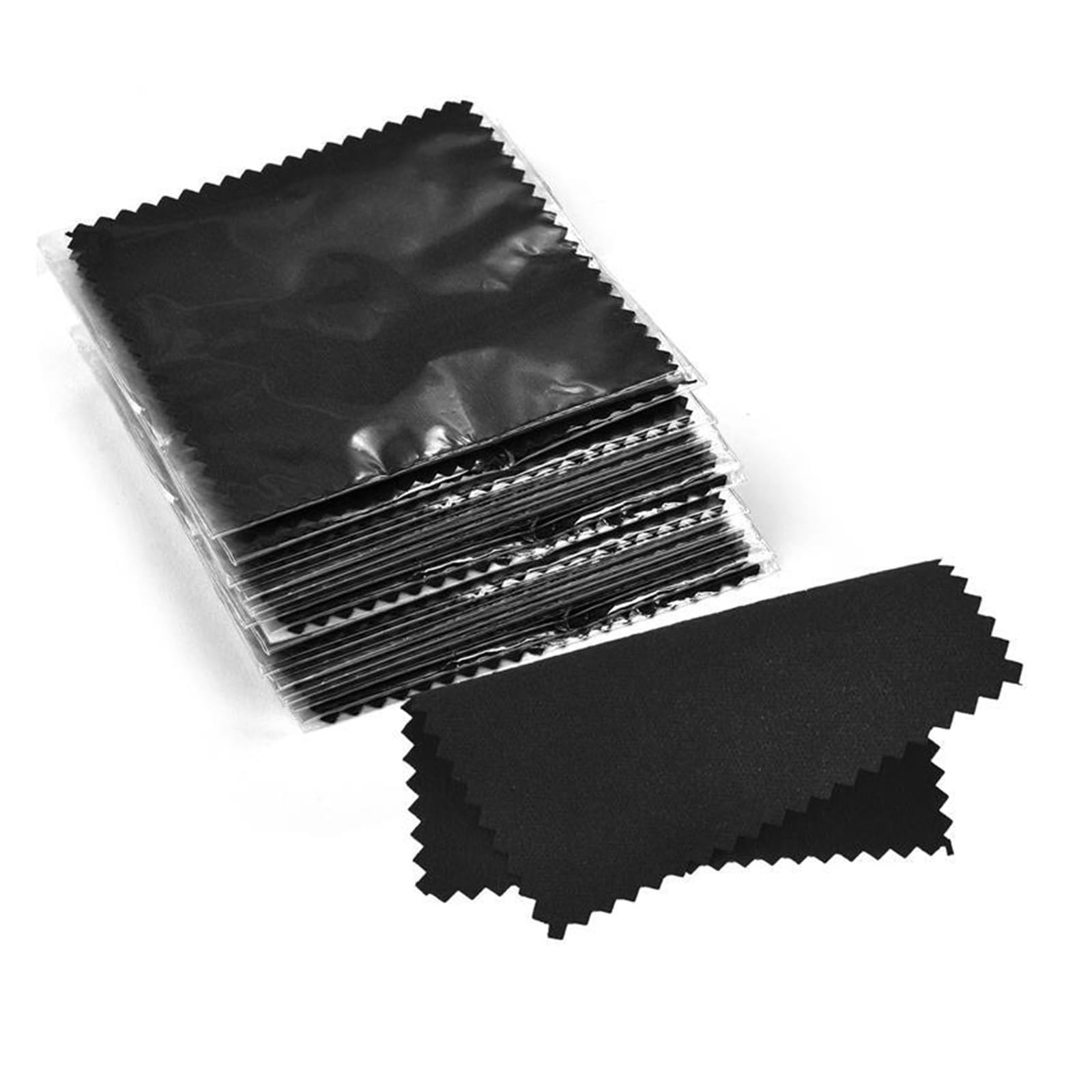 ewelry Cleaning Cloth, Paquete de 50 paños de limpieza de microfibra for pulir plata, multicolor, 8 x 8 cm