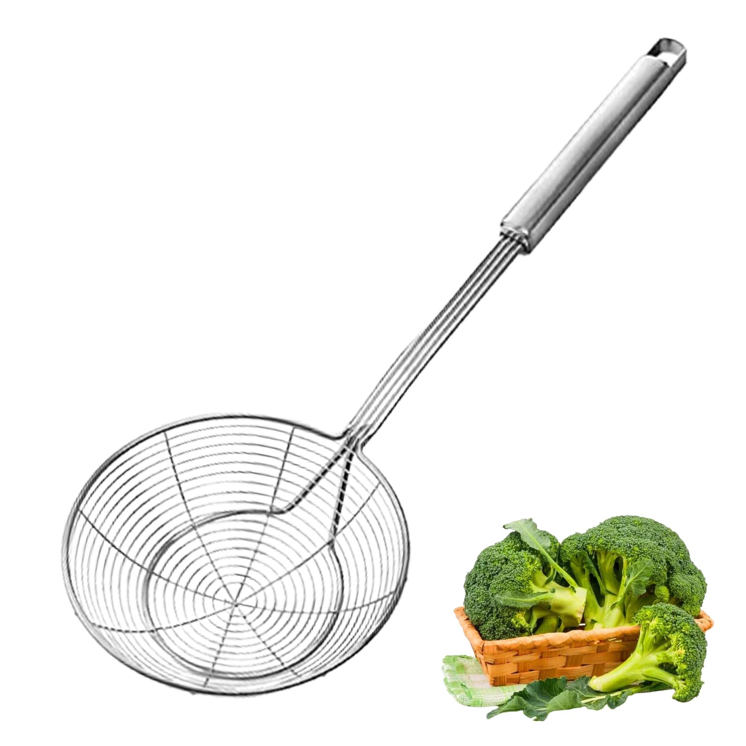 Écumoire Araignée Inox - Passoire Friture 14cm Et 16cm Avec Poignée